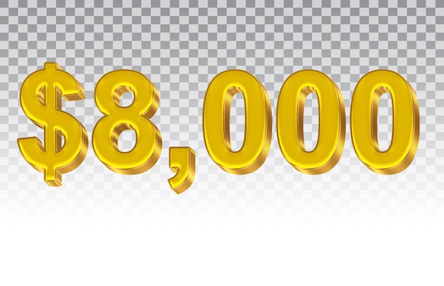 Gold numbers for a number of 8000