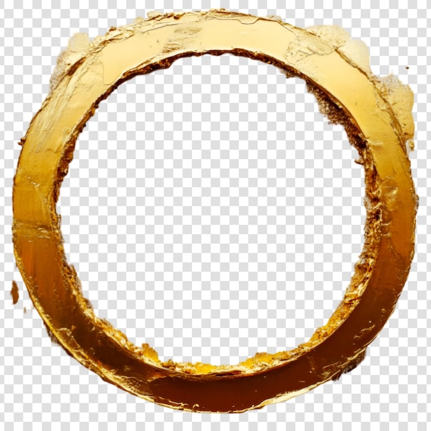 Gold paint circle frame abstract art design element