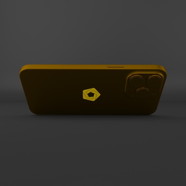 PSD gold phone 15 pro mockup