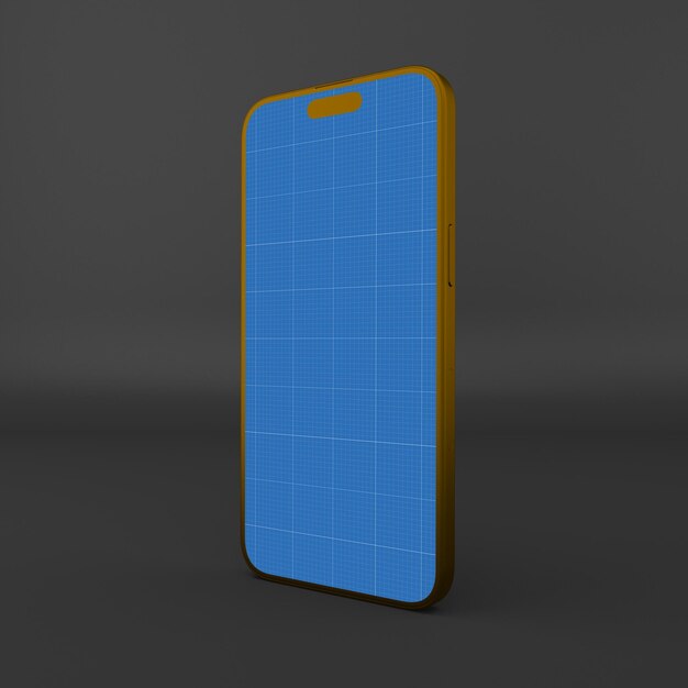 PSD mockup del gold phone 15 pro