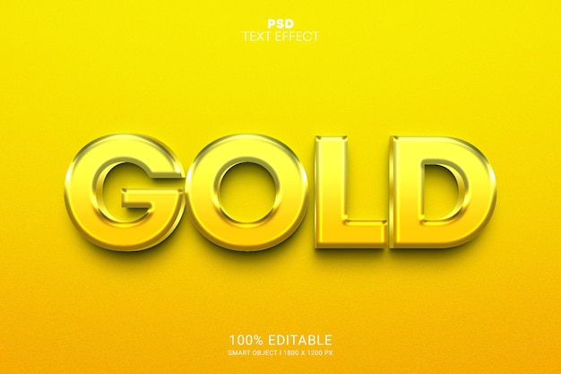 gold psd editable text effect design