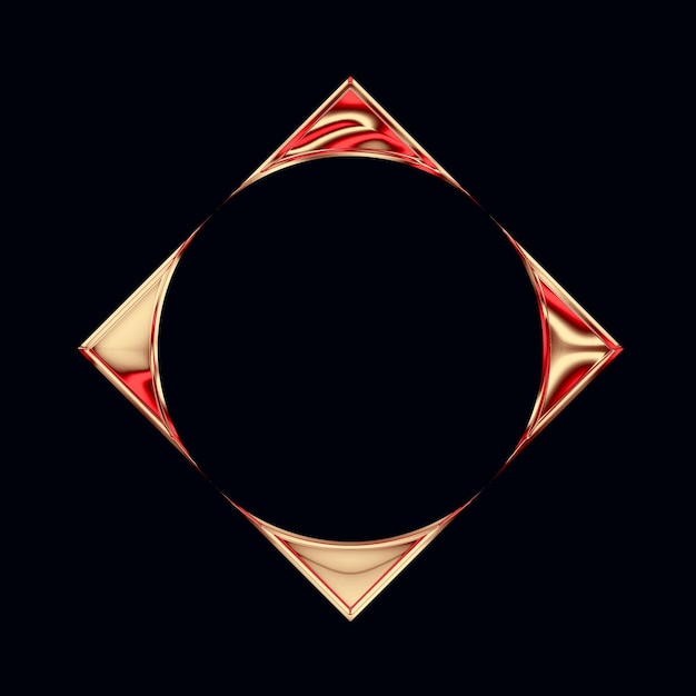 gold red chrome y2k design element