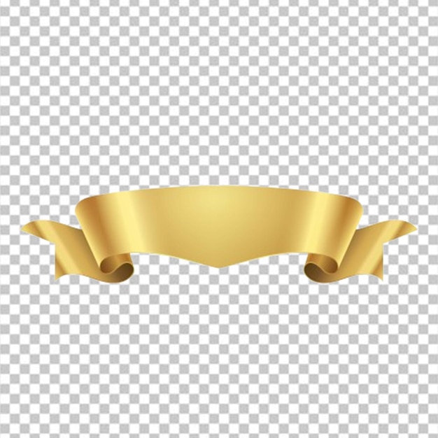 gold ribbon on a transparent background