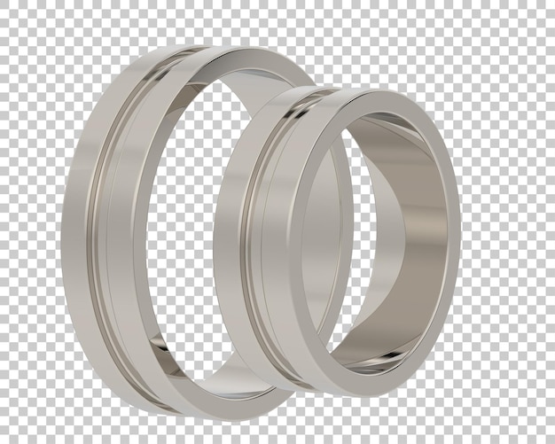 Gold ring on transparent background 3d rendering illustration