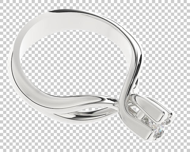 PSD gold ring on transparent background 3d rendering illustration