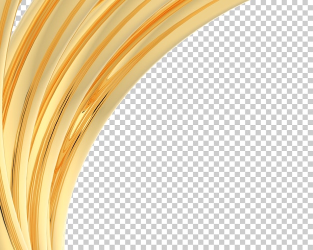 PSD gold ring on transparent background 3d rendering illustration