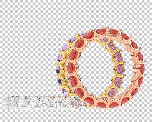 Gold ring on transparent background 3d rendering illustration