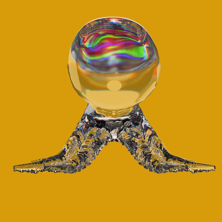 PSD a gold ring with a gold leaf on it with a gold ring on the bottom