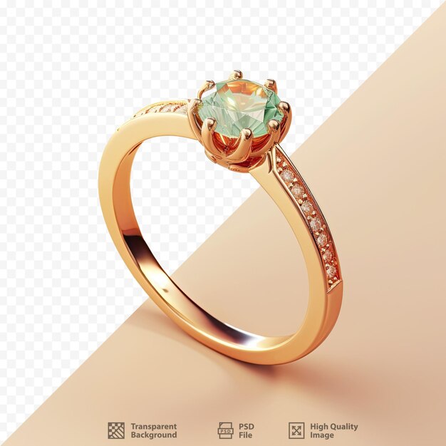 Buy quality FANCY GREEN STONE GOLD RING in Ahmedabad