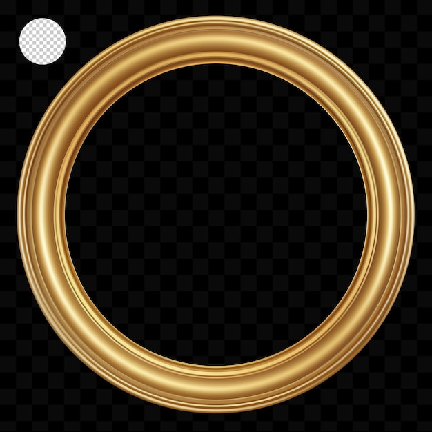 Gold round frame