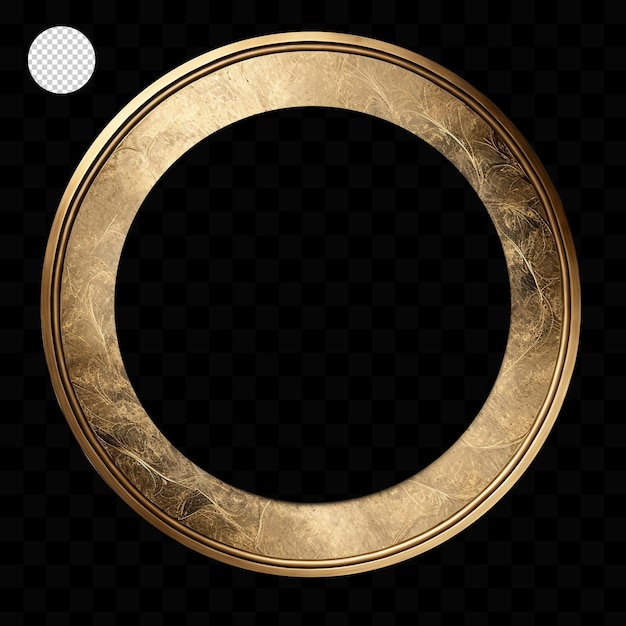 gold round frame