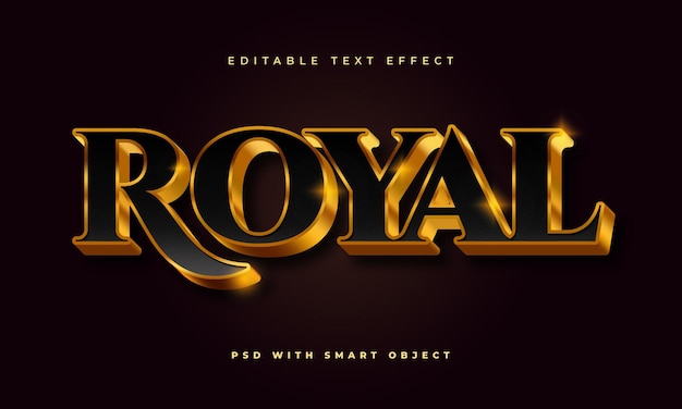 PSD gold royal text effect