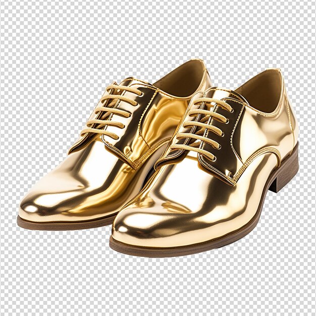 PSD a gold shoe isolated on transparent background png