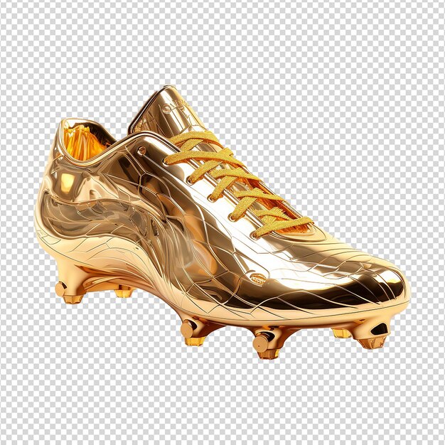 A gold shoe isolated on transparent background png