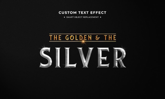 Gold and silver text style