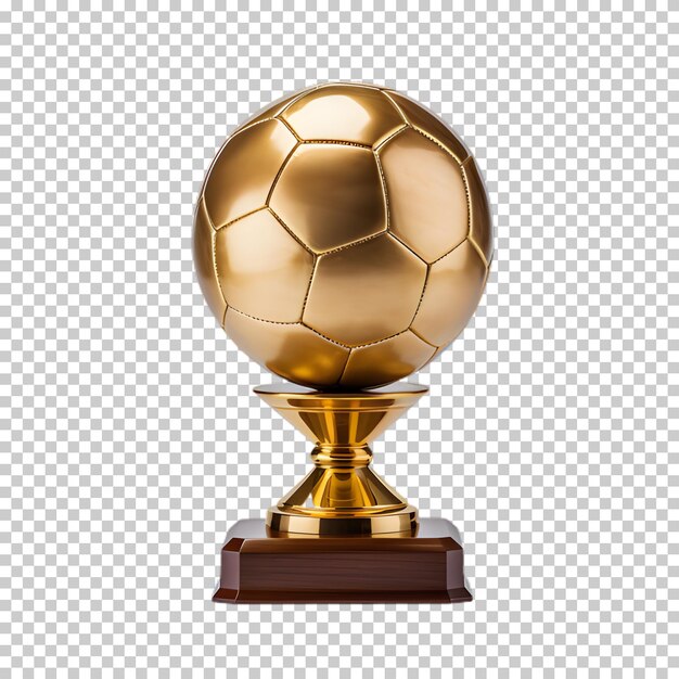 PSD trofeo d'oro di calcio png isolato su sfondo trasparente