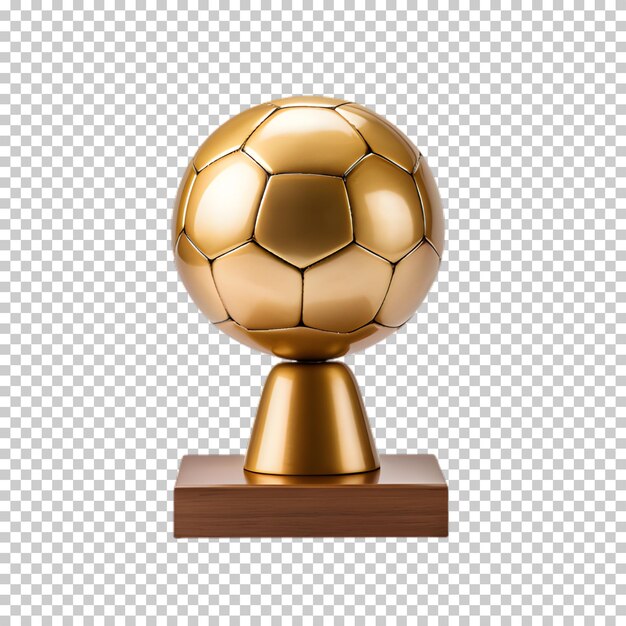 Trofeo d'oro di calcio png isolato su sfondo trasparente