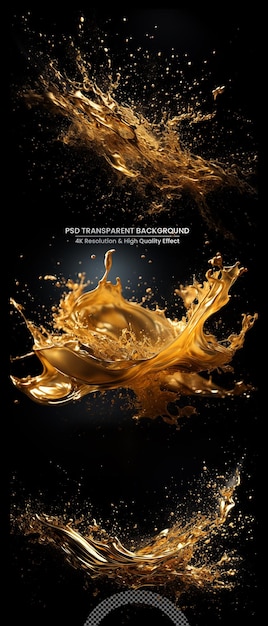 PSD gold splash fluid