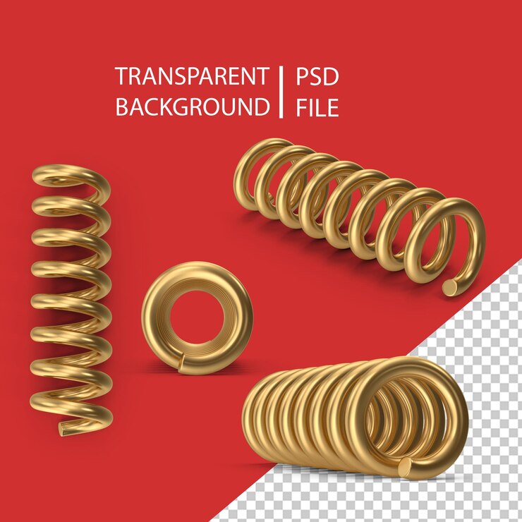 PSD gold spring png