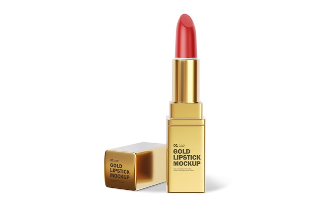 Gold Square Lipstick - makieta PSD