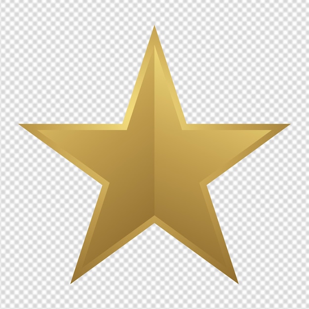 gold star on transparent background