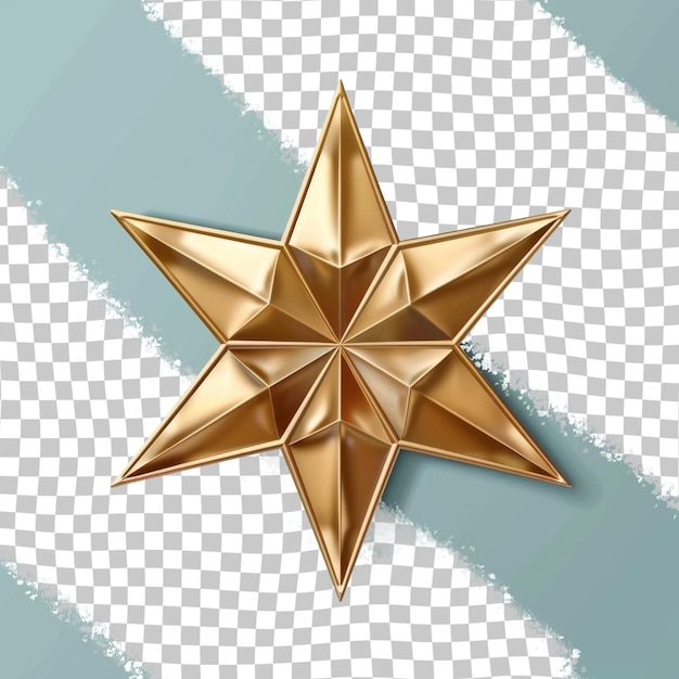 PSD a gold star on a white background with a star on it