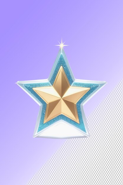 PSD a gold star with a star on it