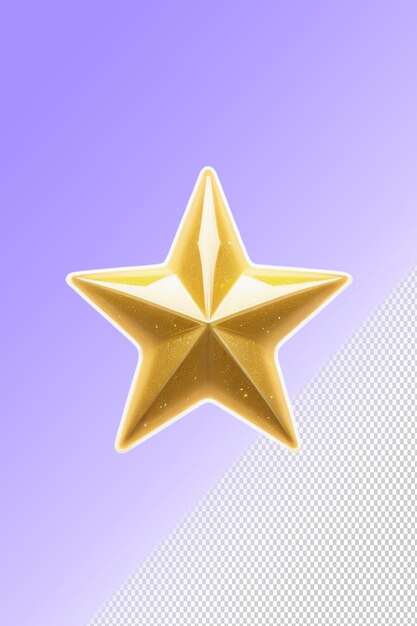 A gold star with a star on it