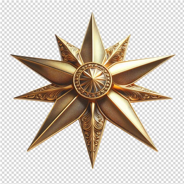 PSD a gold star with a star on it