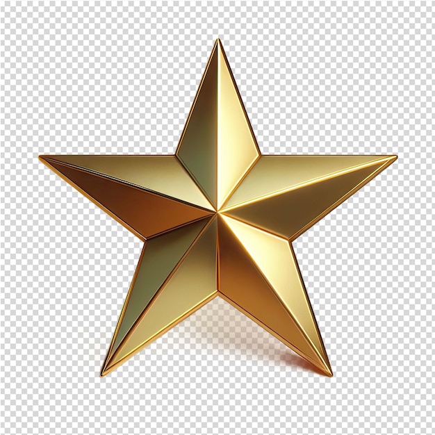 PSD a gold star with a star on it