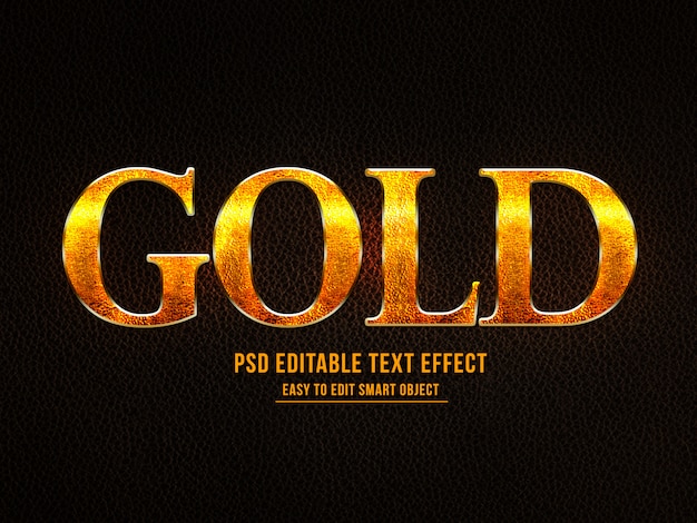 Gold style text effect