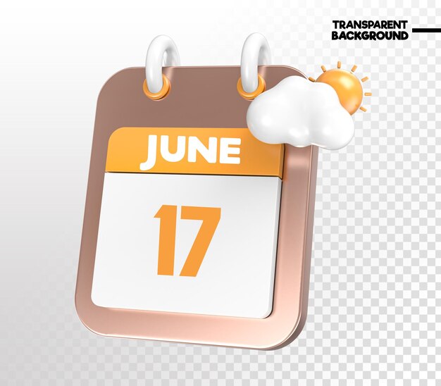 PSD gold sunny windy heavy rain june 3d icon