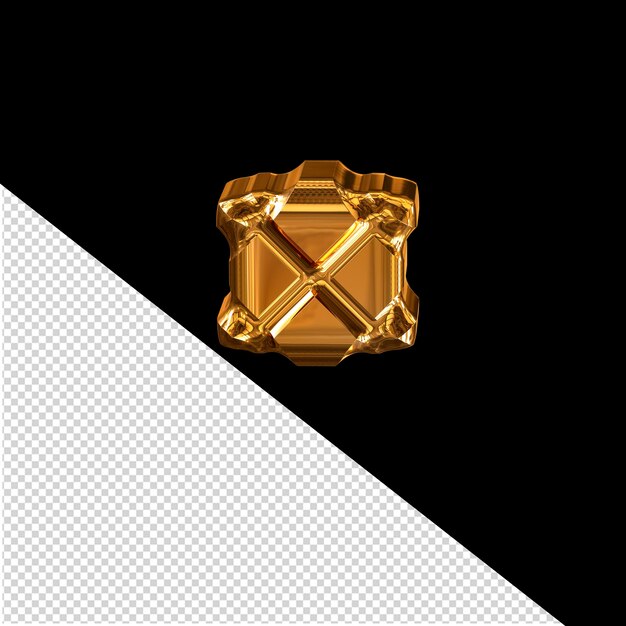 PSD gold symbol made of gold rhombuses