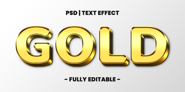 Gold Text Effect 3D