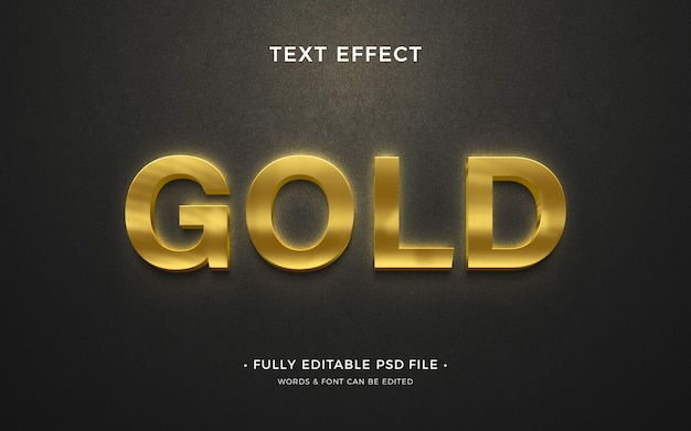 PSD gold text effect design