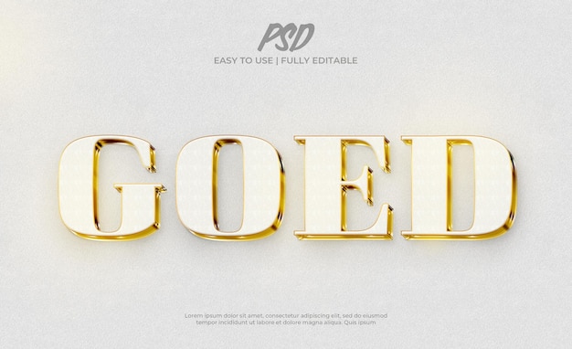 Gold text effect editable