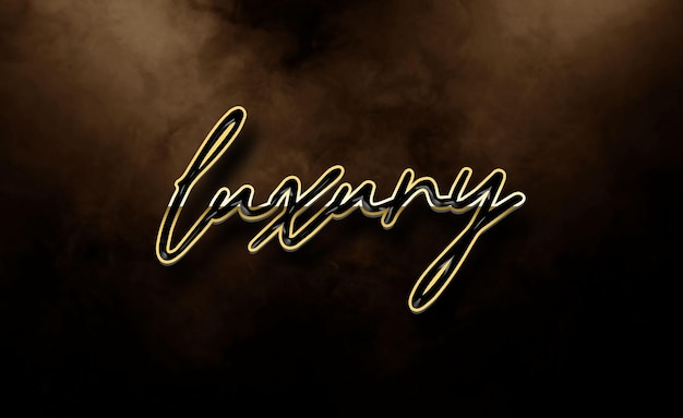 PSD gold text effect luxury type