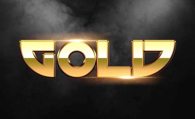 PSD gold text effect luxury type