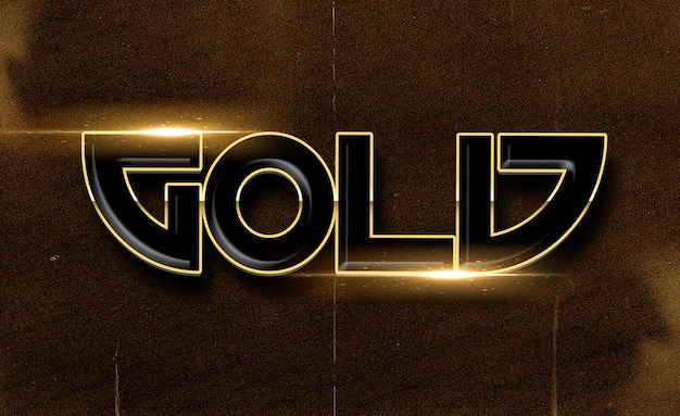 PSD gold text effect luxury type