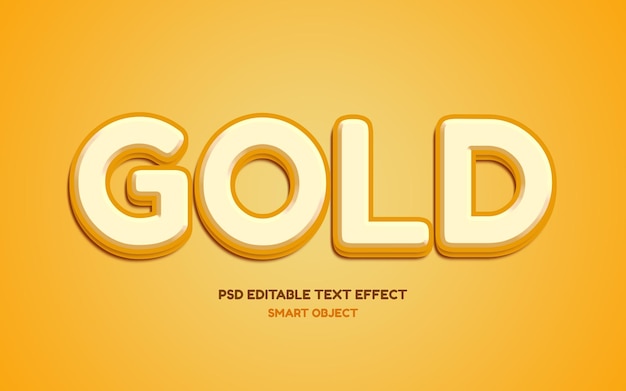 gold text effect mockup
