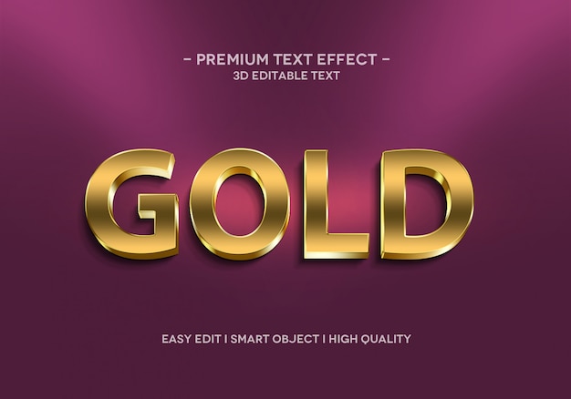 Gold Text Effect Style Template