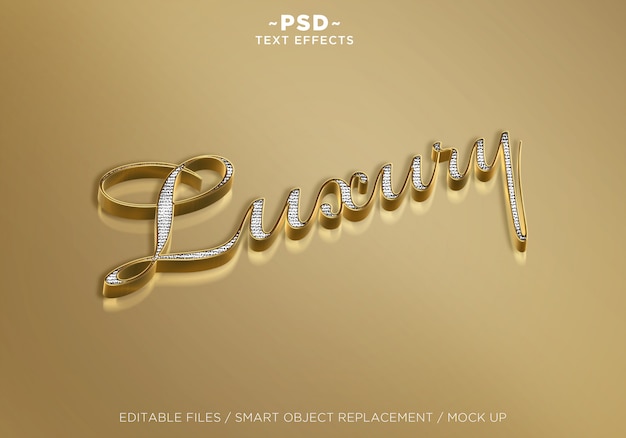 PSD gold text effect