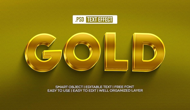gold text effect