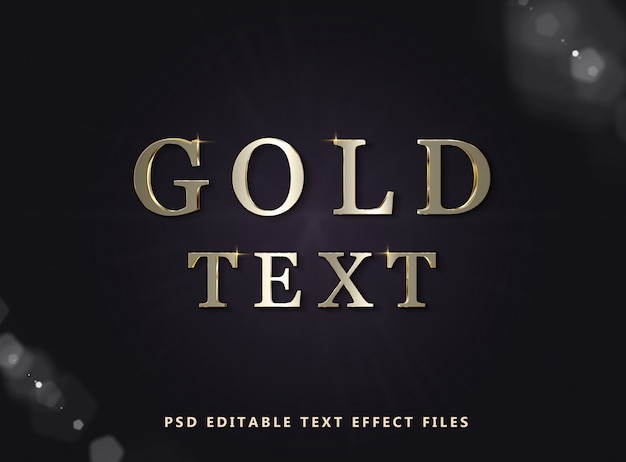 Gold text effect