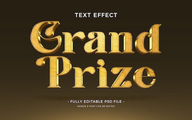 PSD gold text effect