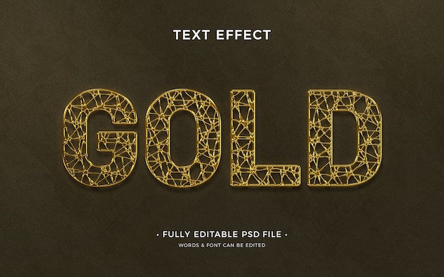 PSD gold text effect