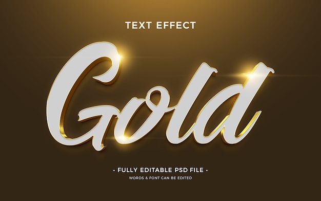 Gold text effect