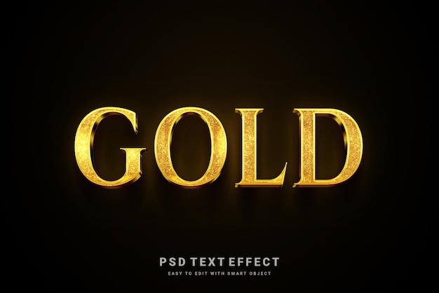 Gold text effect