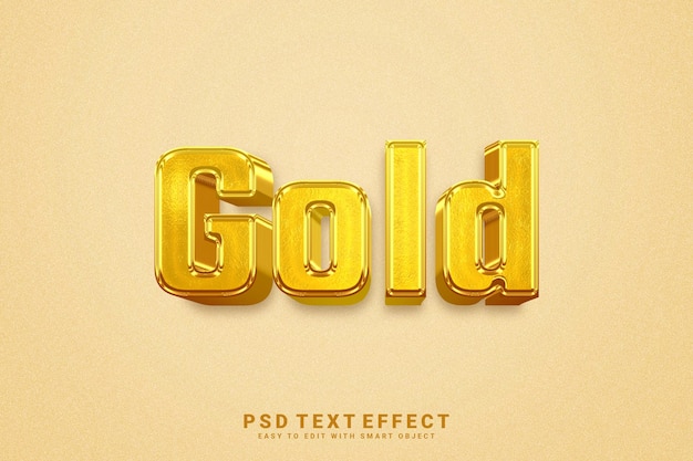 PSD gold text effect