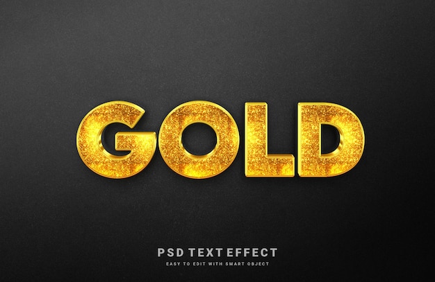 gold text effect